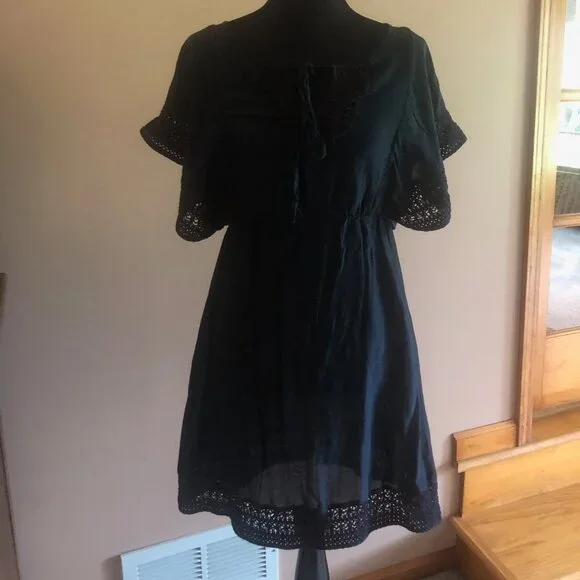 Hd In Paris Dresses | Hd In Paris Womens Crochet Lace Trim Mini Boho Dress | Color: Black | Size: 2 | Hydemom's Closet Hd In Paris Dresses | Hd In Paris Womens Crochet Lace Trim Mini Boho Dress | Color: Black | Size: 2 | Hydemom's Closet